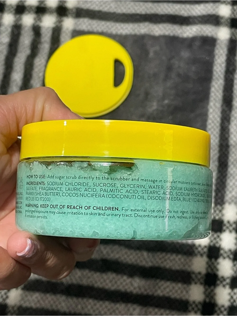 Onyx Coconut Bliss Foaming Sugar Scrub — Bright Yellow Jar with Matching Brush